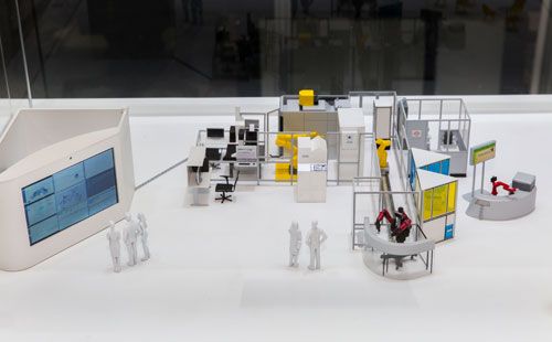 “Smart Industry One”, the first demonstration centre in Hong Kong on the operation of a smart factory in “Industry 4.0”, showcases the core elements and operation model of “Industry 4.0”. Picture shows a miniature of the centre.