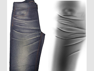 Laser Engraving Denim Jeans Sample