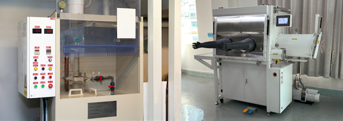 生产力局6项金奖研发项目： (左) 多段式等离子抛光技术； (右) 超轻镁锂合金材料