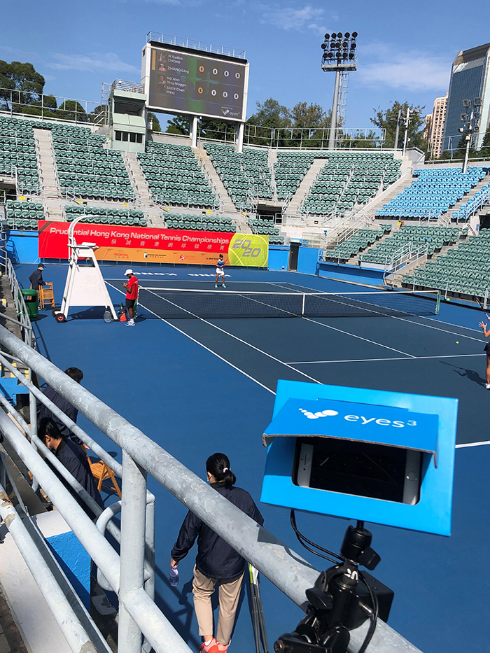 Eyes 3 Tennis獲得香港網球總會採用，圖為於香港維多利亞公園舉行的香港網球錦標賽。