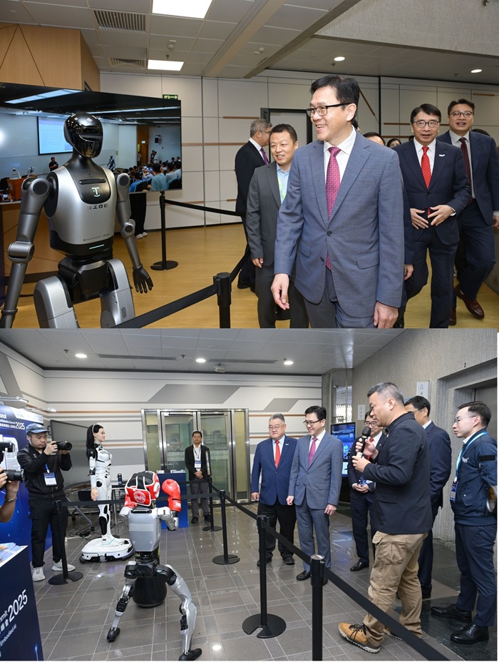 创新科技及工业局局长孙东教授，JP参观最新AI与机械人技术。