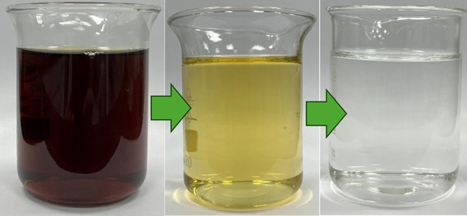 Effective removal of colour, organic matter & nitrogen-containing pollutants