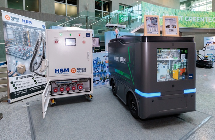 HSM Industrial Solution Company Limited: Hong Kong's first industrial mobile charging robot addresses the challenge of ageing power grids lacking three-phase power supply, enabling flexible charging for industrial fleets and private vehicles without costly grid upgrades or additional charging infrastructure.