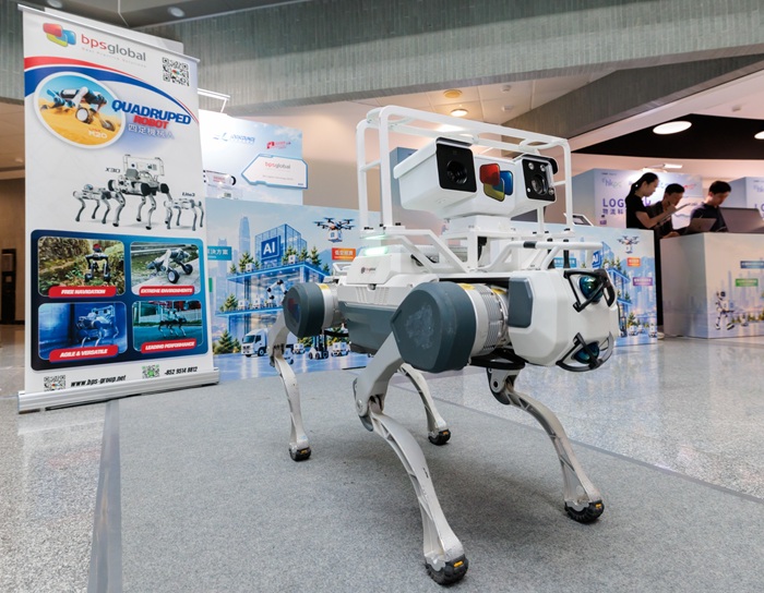 BPS Logistics Technology (HKLTS): Equipped with infrared sensing capabilities, the quadruped inspection robot is specifically designed for inspection tasks and operations in hazardous environments across construction sites and logistics facilities, helping to reduce personnel safety risks.